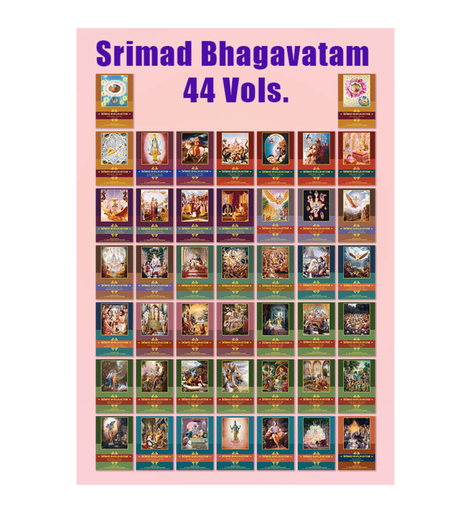 Srimad Bhagavatam Full Set Pocket Size (44 Volumes 12 Cantos) English
